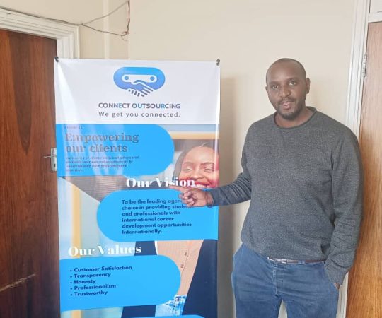 Daniel in Zimbabwe at our officec